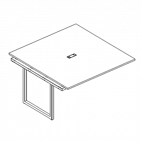 Секция стола для переговоров на металлокаркасе QUATTRO - А4 Б4 135-1 БП