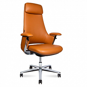 Кресло офисное York-1 (песочная кожа) CH-336A brown leather