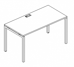 Стол письменный на металлокаркасе DUE - А4 Б2 001 БП
