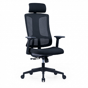 Кресло офисное Linz черный пластик черная сетка черная ткань CH-356A-B-BB