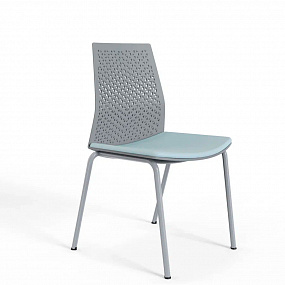 Кресло для посетителей LAMI-A серо-голубое