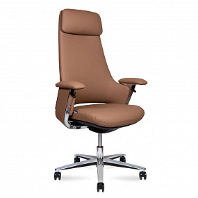Кресло офисное York-1 (песочная кожа) CH-336A light brown leather