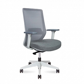 Кресло офисное Mono grey LB  / серый пластик / серая ткань / серая сетка M6255-1 grey